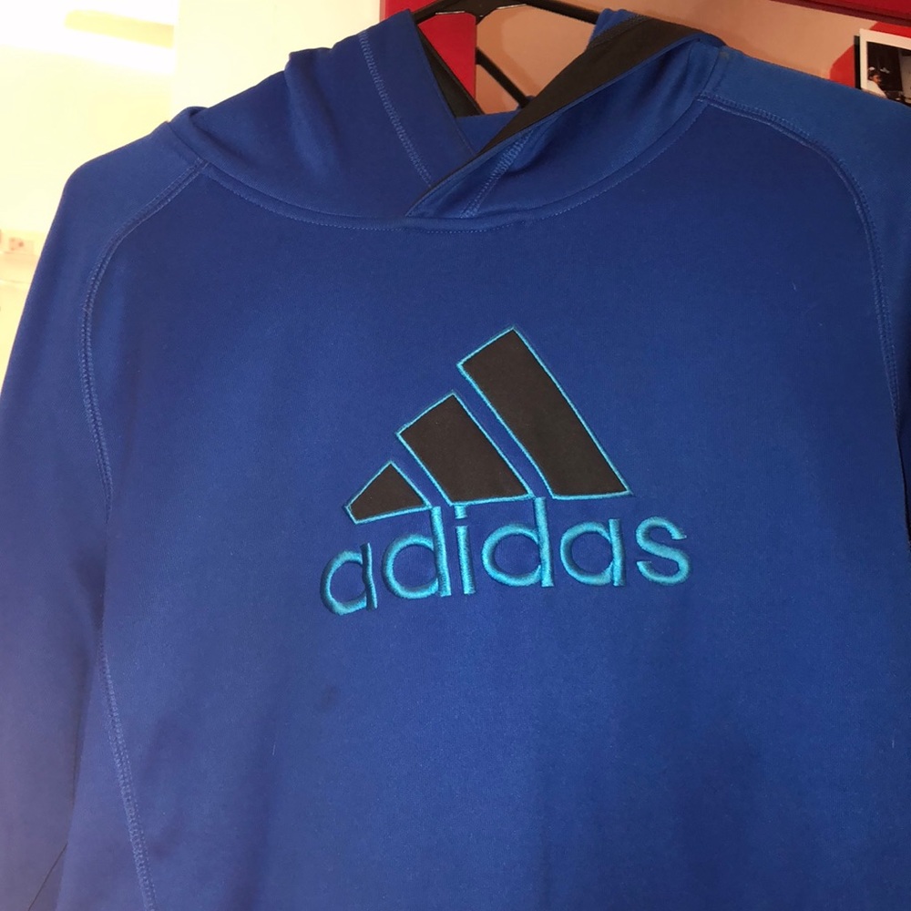 Blue Addias Hoodie (PRICE NEGOTIABLE!!!)